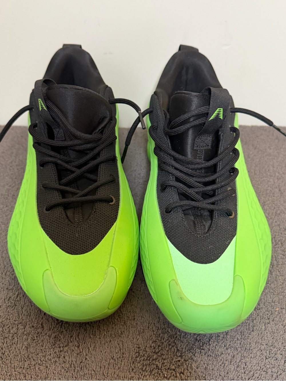 adidas Black and Neon Green Men's Sneakers